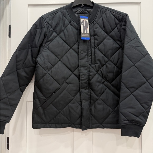 Banana Republic Other - Banana Republic Men's Quilted Bomber Jacket in Black NWT